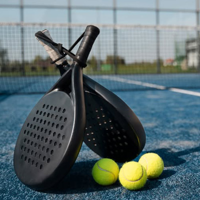 Padel Mix court and rackets